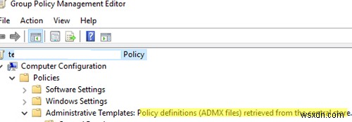 গ্রুপ পলিসি ADMX টেমপ্লেটের জন্য কেন্দ্রীয় স্টোর কনফিগার করা হচ্ছে 