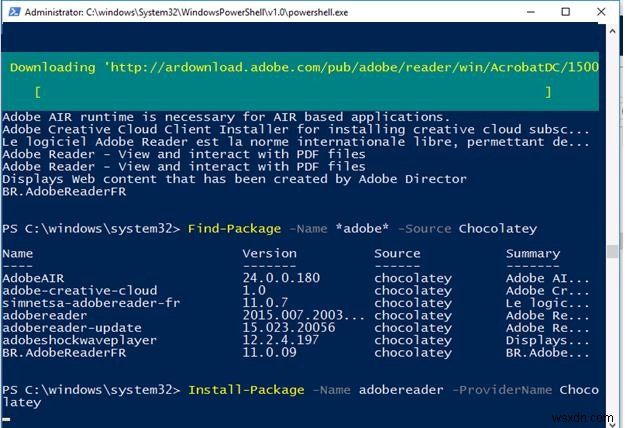 Windows 10 এ PowerShell প্যাকেজ ম্যানেজমেন্ট ব্যবহার করা 