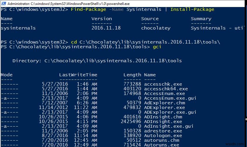 Windows 10 এ PowerShell প্যাকেজ ম্যানেজমেন্ট ব্যবহার করা 