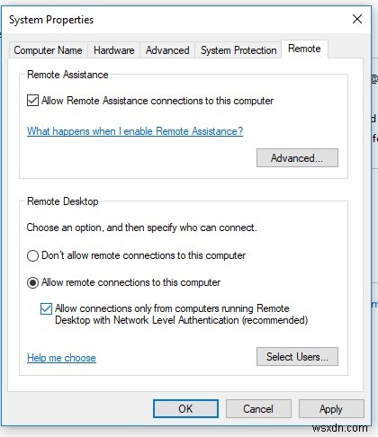 Windows XP Windows 10 / সার্ভার 2012R2/2016 RDS-তে RDP করতে পারে না 