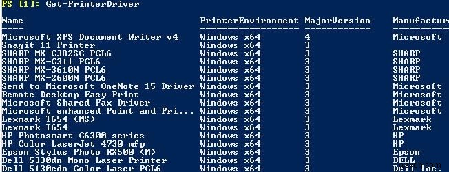 Windows 10 / সার্ভার 2016-এ PowerShell দিয়ে প্রিন্টার এবং ড্রাইভার পরিচালনা করা 