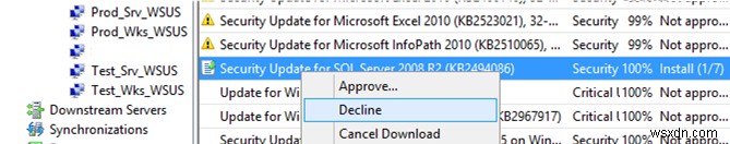 কিভাবে WSUS আপডেট অনুমোদন ও প্রত্যাখ্যান করবেন? 