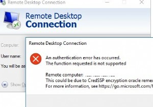RDP প্রমাণীকরণ ত্রুটি:CredSSP এনক্রিপশন ওরাকল প্রতিকার 