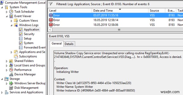 ইভেন্ট আইডি 8193 দিয়ে ভলিউম শ্যাডো কপি (VSS) ত্রুটি ঠিক করা হচ্ছে 