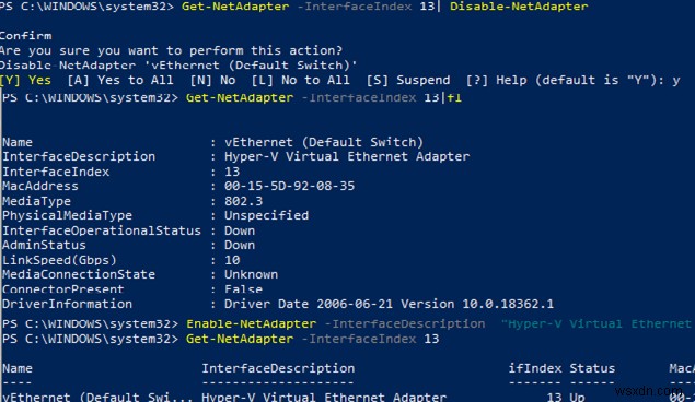 PowerShell এর সাথে নেটওয়ার্ক অ্যাডাপ্টার সেটিংস কনফিগার করা হচ্ছে:IP ঠিকানা, DNS, ডিফল্ট গেটওয়ে, স্ট্যাটিক রুট 