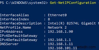 PowerShell এর সাথে নেটওয়ার্ক অ্যাডাপ্টার সেটিংস কনফিগার করা হচ্ছে:IP ঠিকানা, DNS, ডিফল্ট গেটওয়ে, স্ট্যাটিক রুট 