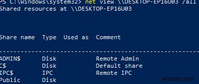 উইন্ডোজ 10-এ প্রশাসনিক শেয়ার (প্রশাসক$, IPC$, C$, D$) পরিচালনা করা 