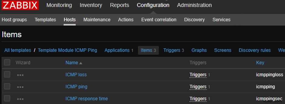 Zabbix - সহজ ICMP পিং চেক 