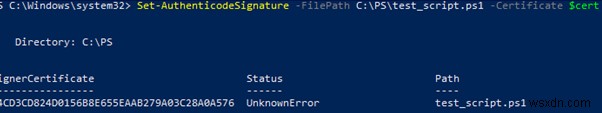 কিভাবে একটি কোড সাইনিং সার্টিফিকেট সহ একটি পাওয়ারশেল স্ক্রিপ্ট (PS1) স্বাক্ষর করবেন? 