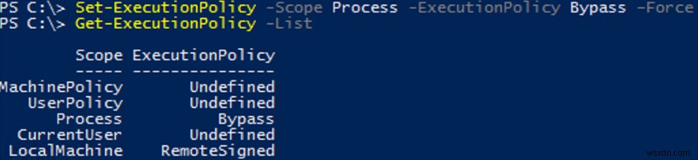 PowerShell স্ক্রিপ্ট এক্সিকিউশন নীতি কনফিগার করা হচ্ছে 