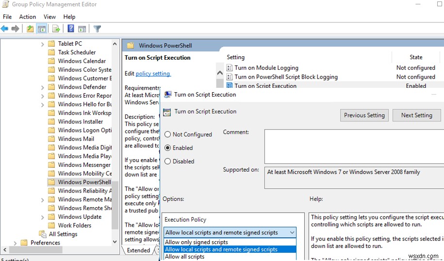 PowerShell স্ক্রিপ্ট এক্সিকিউশন নীতি কনফিগার করা হচ্ছে 