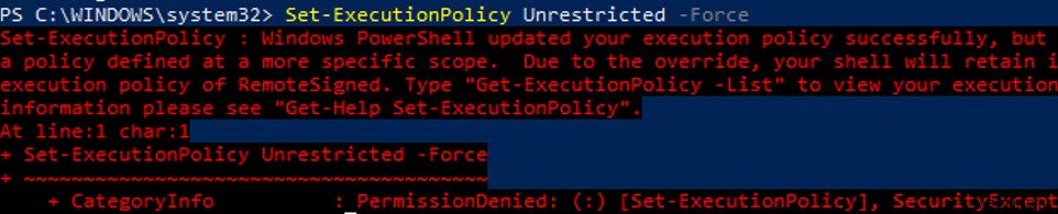 PowerShell স্ক্রিপ্ট এক্সিকিউশন নীতি কনফিগার করা হচ্ছে 