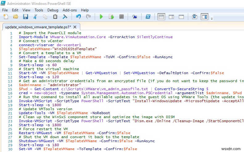 PowerShell দিয়ে VMWare-এ Windows VM টেমপ্লেট আপডেট করা হচ্ছে 