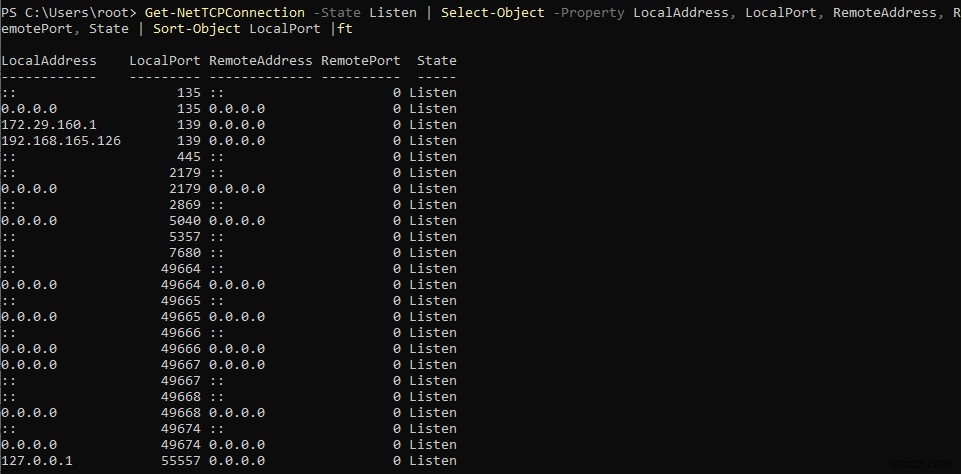 PowerShell এর সাথে Windows এ সক্রিয় TCP/IP সংযোগ পরীক্ষা করা হচ্ছে 