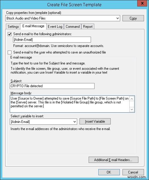 Ransomware প্রতিরোধ করতে উইন্ডোজ ফাইল সার্ভারে FSRM ব্যবহার করা 