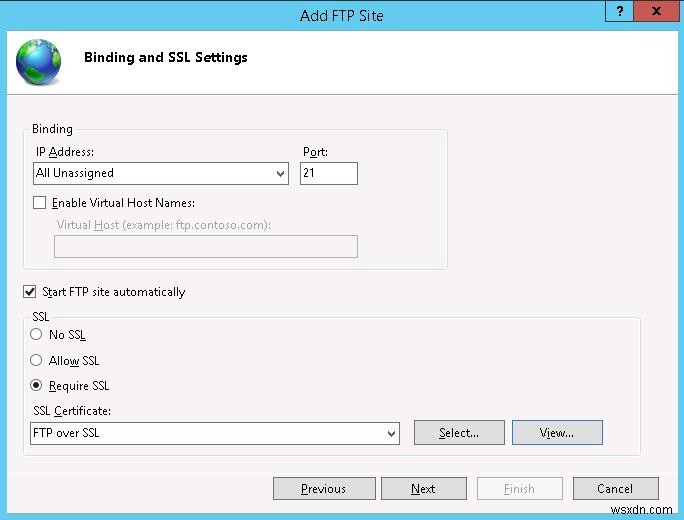 উইন্ডোজ সার্ভার 2012 R2 এ SSL (FTPS) এর উপর FTP 