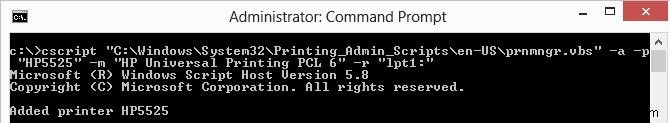 Windows 10 / 8.1-এ কমান্ড প্রম্পট থেকে প্রিন্টার পরিচালনা করা 