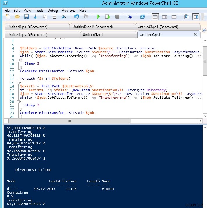 BITS এবং PowerShell ব্যবহার করে একটি অবিশ্বস্ত নেটওয়ার্কে বড় ফাইল কপি করা 