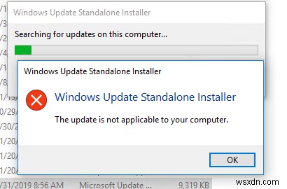  আপডেটটি আপনার কম্পিউটারে প্রযোজ্য নয় :উইন্ডোজ আপডেট ত্রুটি৷ 