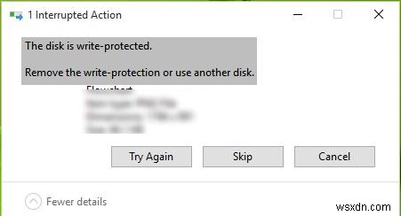 উইন্ডোজ 10-এ ফিক্স ডিস্ক লিখতে সুরক্ষিত ত্রুটি 