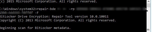 এনক্রিপ্ট করা ড্রাইভে ডেটা পুনরুদ্ধার করতে বিটলকার মেরামত টুল ব্যবহার করা 