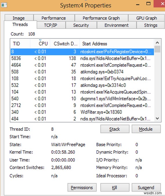 Windows 10 এ Ntoskrnl.exe (সিস্টেম) প্রক্রিয়া দ্বারা উচ্চ CPU ব্যবহার 