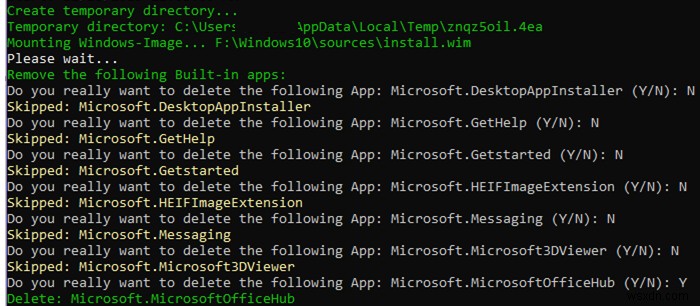 উইন্ডোজ 10 ইন্সটল ইমেজ (ডব্লিউআইএম ​​ফাইল) থেকে বিল্ট-ইন অ্যাপস, ফিচার এবং এডিশনগুলো কিভাবে রিমুভ করবেন? 