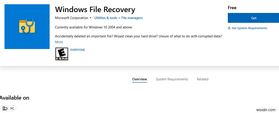 Windows 10-এ Windows File Recovery Tool (WINFR) ব্যবহার করা 