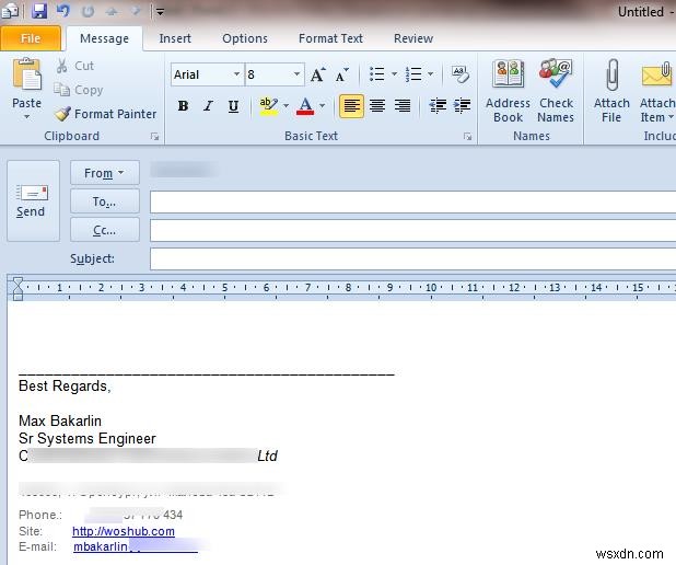 AD তথ্য ব্যবহার করে Outlook 2010/2013 স্বাক্ষর তৈরি করা হচ্ছে 