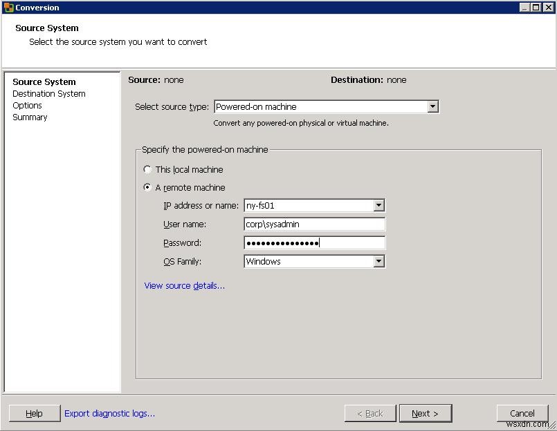 VMware কনভার্টার:P2V বা V2V করার সময় পরিবর্তনগুলি সিঙ্ক্রোনাইজ করুন 