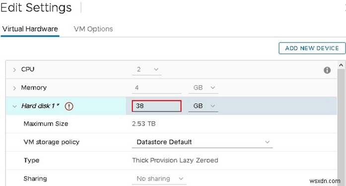 VMWare ESXi-এ VMDK ভার্চুয়াল ডিস্কের আকার সঙ্কুচিত হচ্ছে 