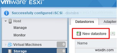 VMware ESXi-এ iSCSI ডেটাস্টোর (LUN) কনফিগার করা হচ্ছে 