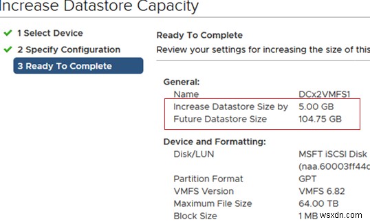 VMware ESXi (vSphere) এ VMFS ডেটাস্টোর ক্ষমতা বৃদ্ধি করা 