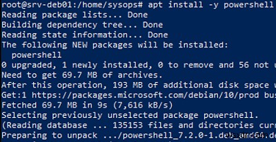 লিনাক্স ডিস্ট্রোতে পাওয়ারশেল কোর ইনস্টল করা হচ্ছে 