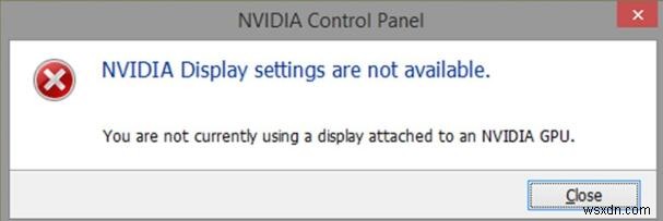 আপনি বর্তমানে একটি NVIDIA GPU এর সাথে সংযুক্ত একটি ডিসপ্লে ব্যবহার করছেন না [স্থির] 