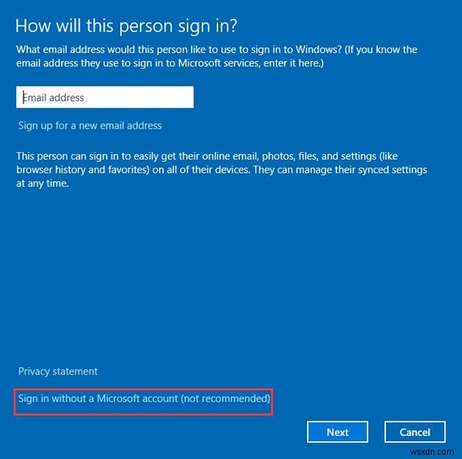 Windows 10 এই পিসিতে একটি নতুন ব্যবহারকারী যোগ করতে পারে না 