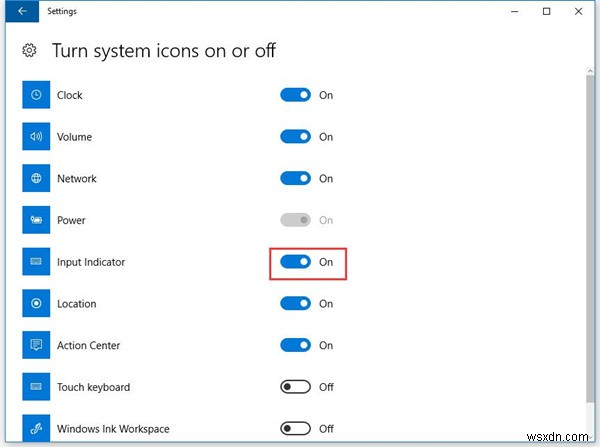 Windows 10-এ ল্যাঙ্গুয়েজ বার এবং ইনপুট ইন্ডিকেটর চালু বা বন্ধ করুন 