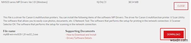 Windows 11, 10, 8, 7 এবং Mac-এ Canon MX922 ড্রাইভার ডাউনলোড করুন 