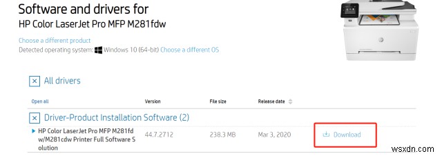 Windows 10, 8, 7, Vista, XP-এর জন্য HP Color Laserjet Pro MFP M281FDW ড্রাইভার 