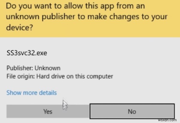 সমাধান করা হয়েছে:SS3svc32.exe স্টার্টআপে দেখানো হচ্ছে 