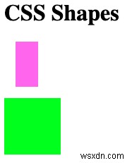 CSS আকার 