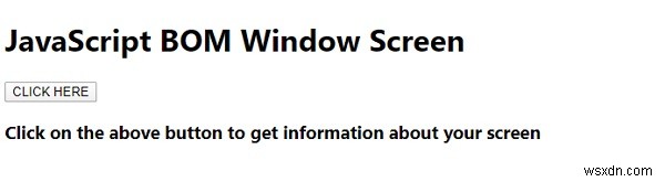 জাভাস্ক্রিপ্ট জাভাস্ক্রিপ্ট BOM উইন্ডো স্ক্রীন 
