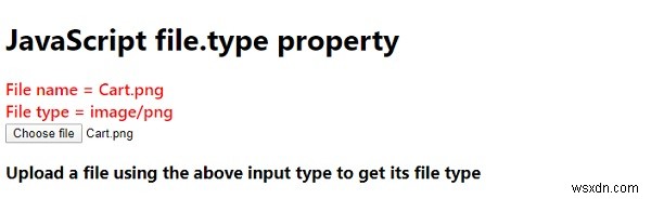 JavaScript WebAPI ফাইল File.type প্রপার্টি 