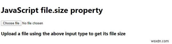JavaScript WebAPI ফাইল File.size প্রপার্টি 