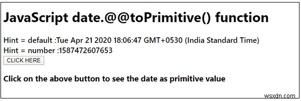 JavaScript date.@@toPrimitive() ফাংশন 