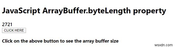 JavaScript ArrayBuffer.byteLength সম্পত্তি 