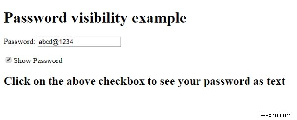 জাভাস্ক্রিপ্ট দিয়ে পাসওয়ার্ডের দৃশ্যমানতার মধ্যে কীভাবে টগল করবেন? 