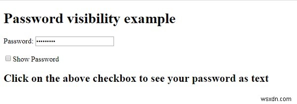 জাভাস্ক্রিপ্ট দিয়ে পাসওয়ার্ডের দৃশ্যমানতার মধ্যে কীভাবে টগল করবেন? 