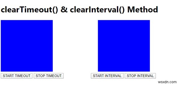 JavaScript clearTimeout() এবং clearInterval() পদ্ধতি 