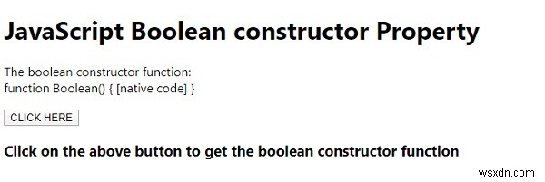 জাভাস্ক্রিপ্ট বুলিয়ান কনস্ট্রাক্টর প্রপার্টি 